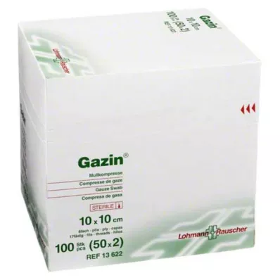 GAZIN Garza comp.10x10 cm sterile 8 strati, 50X2 pz GAZIN Garza comp.10x10 cm sterile 8 strati, 50X2 pz