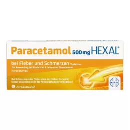 PARACETAMOL 500 mg HEXAL per compresse per febbre e dolore, 20 pz