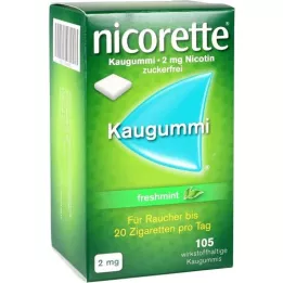 NICORETTE 2 mg FreshMint Kaugummi, 105 pz