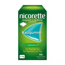 NICORETTE 2 mg di gomma da masticare alla menta fresca, 105 pezzi