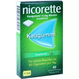 NICORETTE 4 mg FreshMint Kaugummi, 30 pz