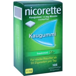NICORETTE 4 mg FreshMint Kaugummi, 105 pz