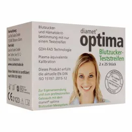 Strisce reattive per glicemia Diamet optima 2in1, 2x25 pezzi