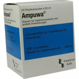AMPUWA Fiale di plastica per soluzione iniettabile/infusionale, 20X20 ml