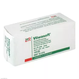 VLIWASOFT Compresse in tessuto non tessuto 5x5 cm non sterili 4l., 100 pz