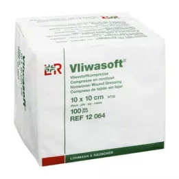 VLIWASOFT Compresse in tessuto non tessuto 10x10 cm non sterili 4l., 100 pz