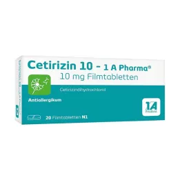 CETIRIZIN 10-1A Pharma compresse rivestite con film, 20 pz