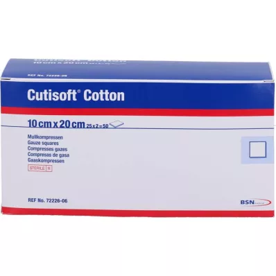 CUTISOFT Cotone compresso 10x20 cm ster.8-ply, 25X2 pz CUTISOFT Cotone compresso 10x20 cm ster.8-ply, 25X2 pz