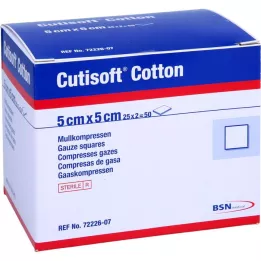 CUTISOFT Compressa di cotone 5x5 cm sterile 12 strati, 25X2 pz