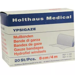 YPSIGAZE Benda di garza 8 cmx4 m, 20 pz