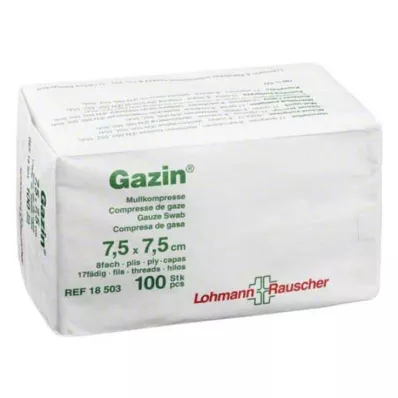GAZIN Garza comp. 7,5x7,5 cm non sterile 8 vie operazione, 100 pz GAZIN Garza comp. 7,5x7,5 cm non sterile 8 vie operazione, 100 pz