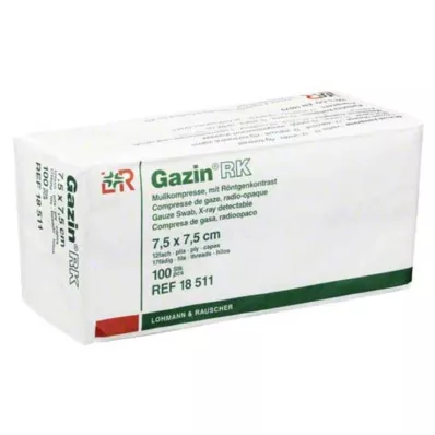 GAZIN Garza comp. 7,5x7,5 cm non sterile 12 pieghe RK, 100 pz GAZIN Garza comp. 7,5x7,5 cm non sterile 12 pieghe RK, 100 pz