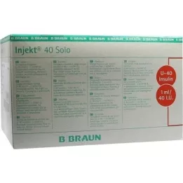 INJEKT Siringa da insulina Solo 1ml U40, 100X1ml