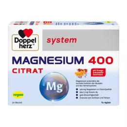 DOPPELHERZ Magnesio 400 Citrato sistema Granuli, 20 pz