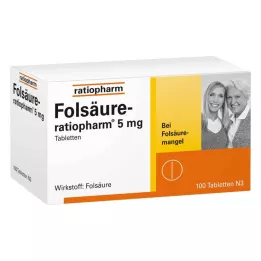 FOLSÄURE-RATIOPHARM Compresse da 5 mg, 100 pz