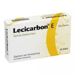 LECICARBON E CO2 Laxans Supposte per adulti, 10 pz