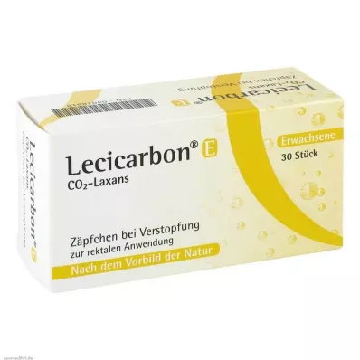 LECICARBON E CO2 Laxans Supposte per adulti, 30 pz