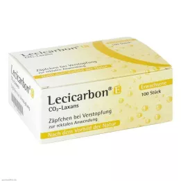 LECICARBON E CO2 Laxans Supposte per adulti, 100 pz