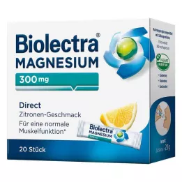 BIOLECTRA Magnesio 300 mg Direct Lemon Sticks, 20 pz