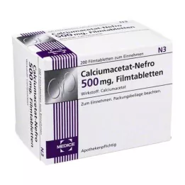 CALCIUMACETAT NEFRO Compresse rivestite con film da 500 mg, 200 pz