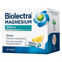 BIOLECTRA Magnesio 300 mg Direct Lemon Sticks, 40 pz