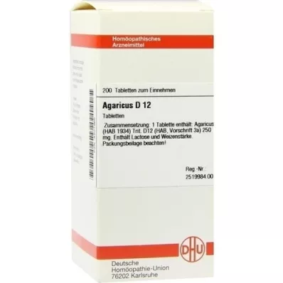 AGARICUS D 12 compresse, 200 pz AGARICUS D 12 compresse, 200 pz