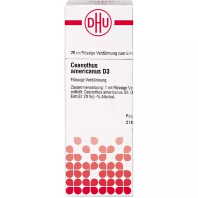 CEANOTHUS AMERICANUS D 3 Diluizione, 20 ml