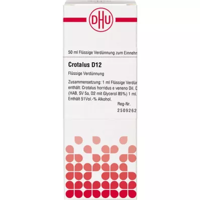CROTALUS D 12 Diluizione, 50 ml CROTALUS D 12 Diluizione, 50 ml