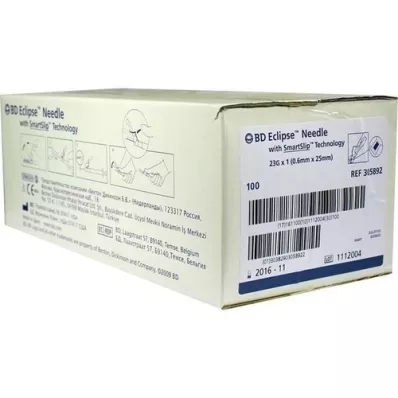 BD ECLIPSE Cannula per iniezione di sicurezza 23 G 1, 100 pz BD ECLIPSE Cannula per iniezione di sicurezza 23 G 1, 100 pz