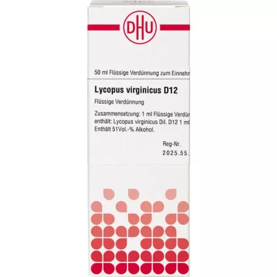 LYCOPUS VIRGINICUS D 12 Diluizione, 50 ml LYCOPUS VIRGINICUS D 12 Diluizione, 50 ml