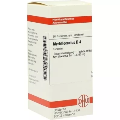 MYRTILLOCACTUS D 4 compresse, 80 pz MYRTILLOCACTUS D 4 compresse, 80 pz