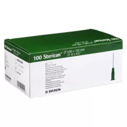 STERICAN Cannule 21 Gx4 4/5 0,8x120 mm, 100 pz