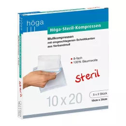 HÖGA-KOMPRESSEN 10x20 cm sterile 8 volte, 5X2 pz
