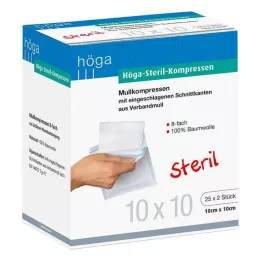 HÖGA-KOMPRESSEN 10x10 cm sterile 8 vie, 25X2 pz