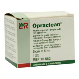 OPRACLEAN Benda di garza per tampone con iodoformio 5 cm x 5 m, 1 pezzo