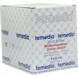 MULLKOMPRESSEN 5x5 cm sterile 12 veli 17 veli, 50 pz