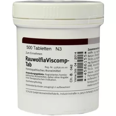 RAUWOLFIAVISCOMP TAB Compresse, 500 pz