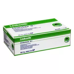 LEUKOSILK 2,5 cmx9,2 m, 12 pz