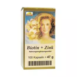 BIOTIN PLUS Capsule di capelli di zinco, 100 pz