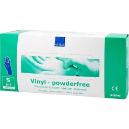 VINYL Guanti senza polvere piccoli blu, 100 pz