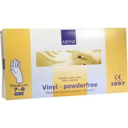 VINYL Guanti senza polvere blu medio, 100 pz