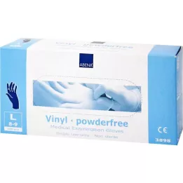 VINYL Guanti senza polvere grandi blu, 100 pz