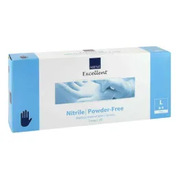 Guanti in nitrile senza polvere x-long grandi, 100 pezzi