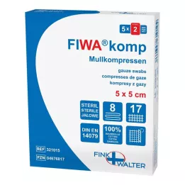 MULLKOMPRESSEN 5x5 cm sterile 8 vie, 5X2 pz
