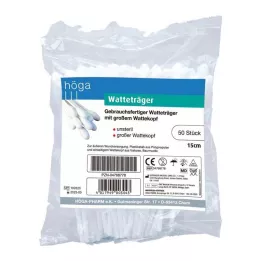 WATTETRÄGER 15 cm con testa di cotone grande, 50 pz