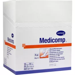 Medicom comprime 7,5x7,5 cm sterile, 25x2 pz
