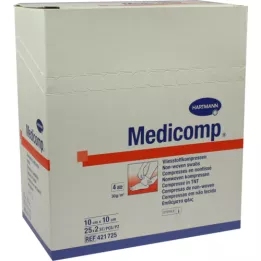 Medicom comprime 10x10 cm sterile, 25x2 pz