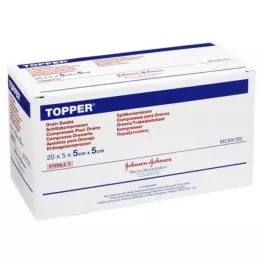 TOPPER Schlitzkompr.5x5 cm sterile, 20X5 pz