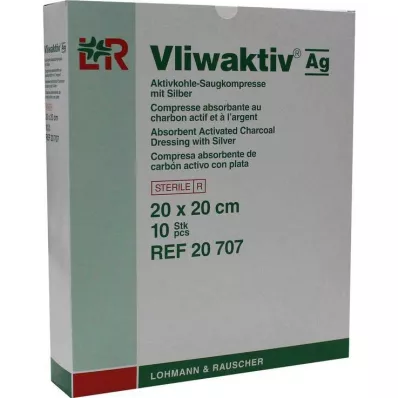 VLIWAKTIV AG Aspirapolvere a carbone attivo con argento 20x20 cm, 10 pz VLIWAKTIV AG Aspirapolvere a carbone attivo con argento 20x20 cm, 10 pz