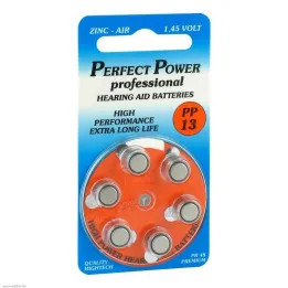 Batterie per apparecchi acustici Alimentazione PP 13, 6 pz